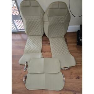 Beige Car Seat Cover Deluxe Soft & Breathable Front Premium Cover